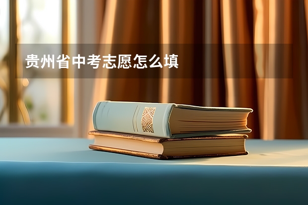 贵州省中考志愿怎么填