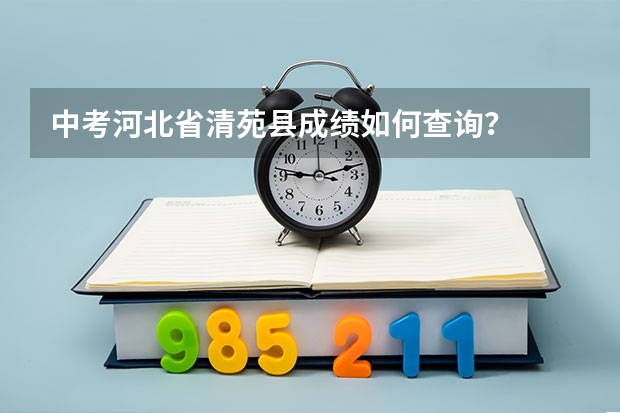 中考河北省清苑县成绩如何查询？