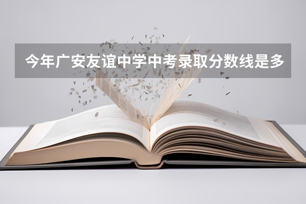 今年广安友谊中学中考录取分数线是多少