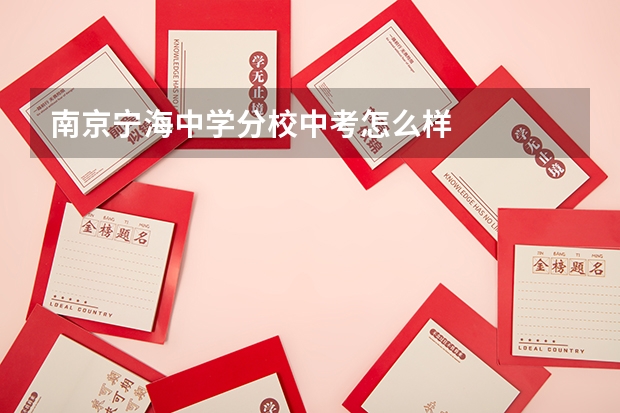 南京宁海中学分校中考怎么样