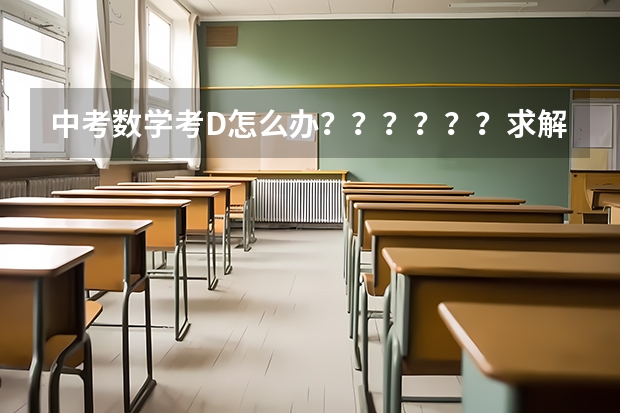 中考数学考D怎么办？？？？？？求解！
