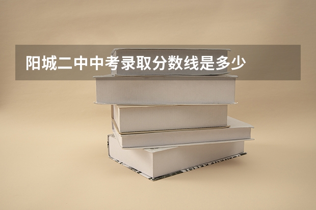阳城二中中考录取分数线是多少
