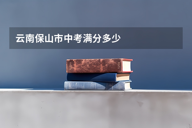 云南保山市中考满分多少
