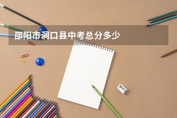邵阳市洞口县中考总分多少