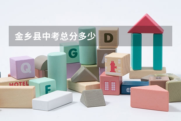 金乡县中考总分多少