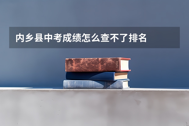 内乡县中考成绩怎么查不了排名