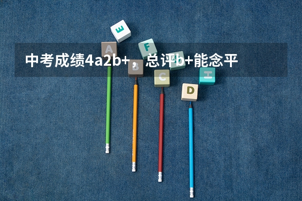 中考成绩4a2b+，总评b+能念平南什么学校
