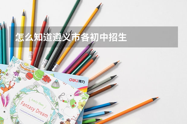 怎么知道遵义市各初中招生