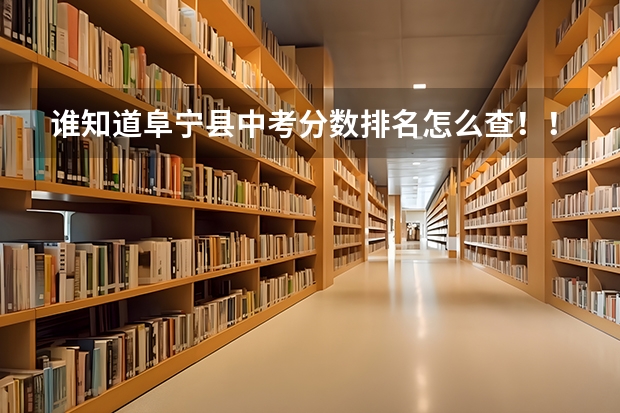 谁知道阜宁县中考分数排名怎么查！！最好给我个完整的网站！！