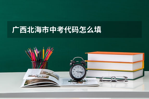 广西北海市中考代码怎么填