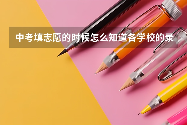 中考填志愿的时候怎么知道各学校的录取分数线