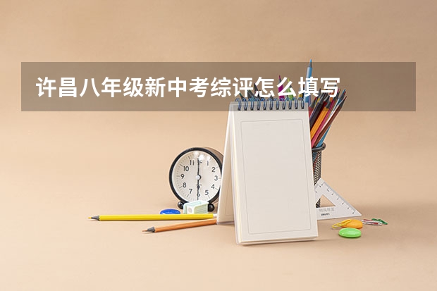 许昌八年级新中考综评怎么填写
