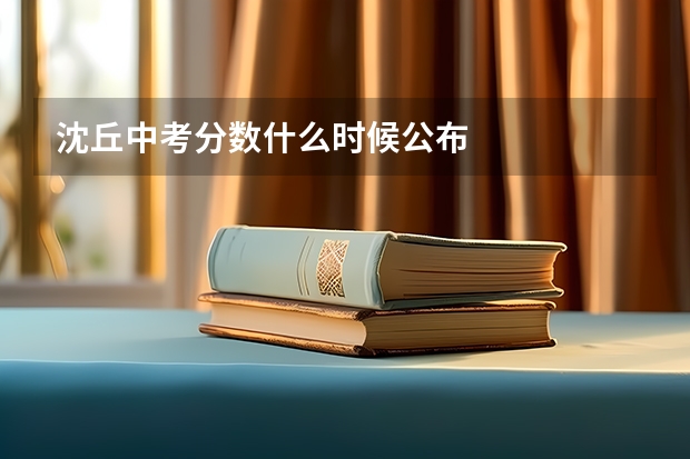 沈丘中考分数什么时候公布