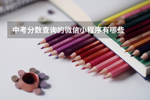 中考分数查询的微信小程序有哪些