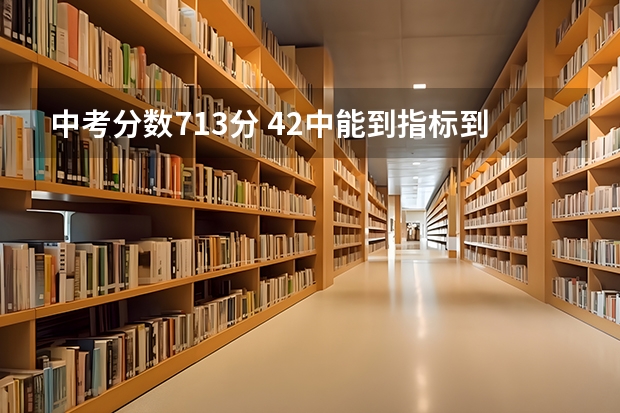 中考分数713分 42中能到指标到校吗