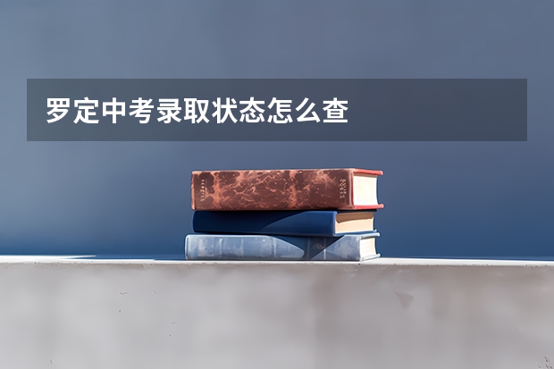 罗定中考录取状态怎么查