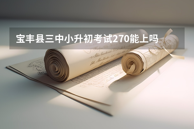 宝丰县三中小升初考试270能上吗