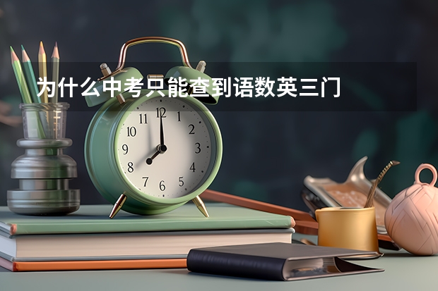 为什么中考只能查到语数英三门