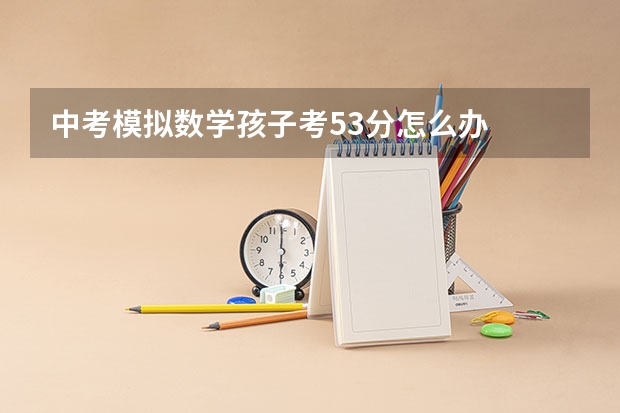 中考模拟数学孩子考53分怎么办
