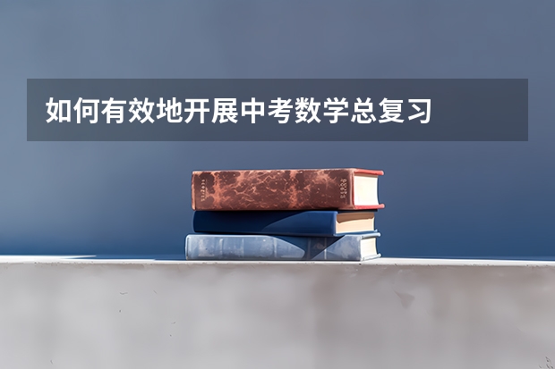 如何有效地开展中考数学总复习