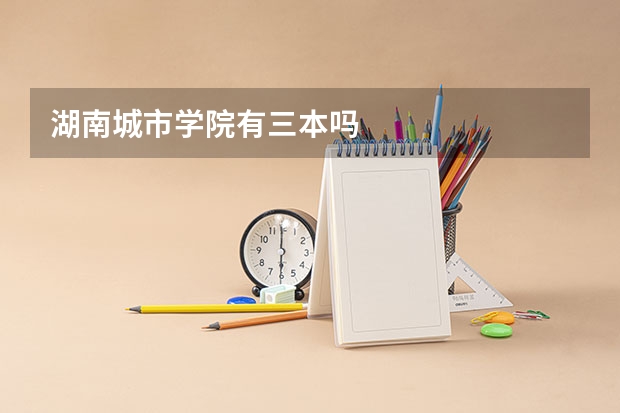 湖南城市学院有三本吗