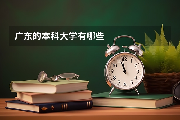广东的本科大学有哪些