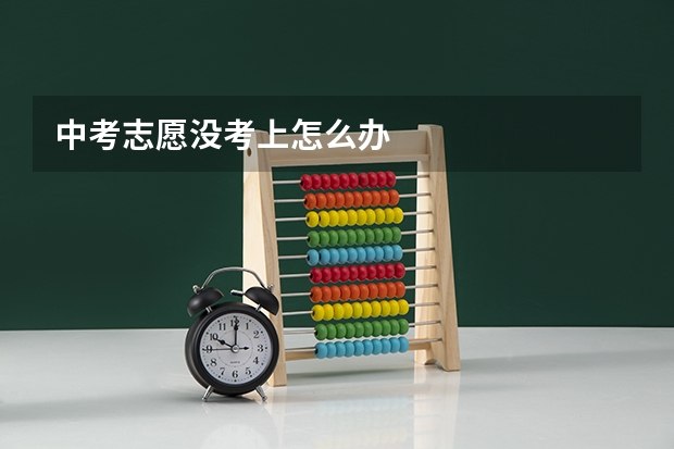 中考志愿没考上怎么办