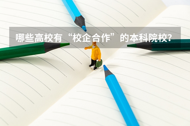 哪些高校有“校企合作”的本科院校？