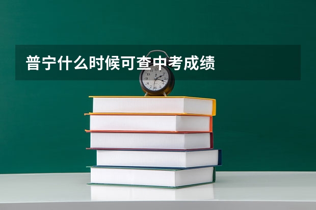 普宁什么时候可查中考成绩